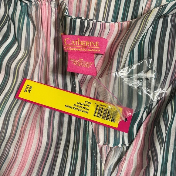 Catherine Malandrino Florrie Striped Blouse Medium - Picture 8 of 11